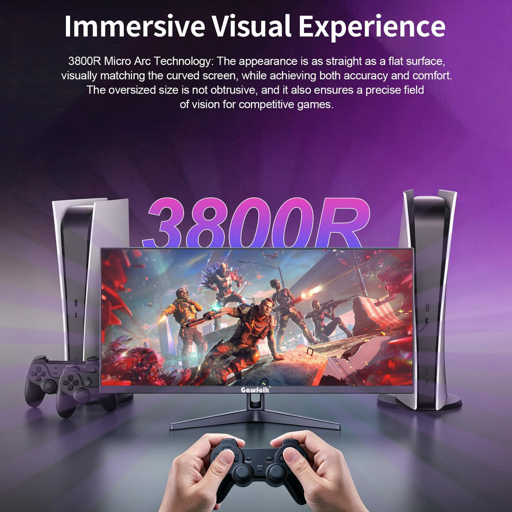 34 Inch Curved 100Hz WQHD Monitor with Speakers U214125