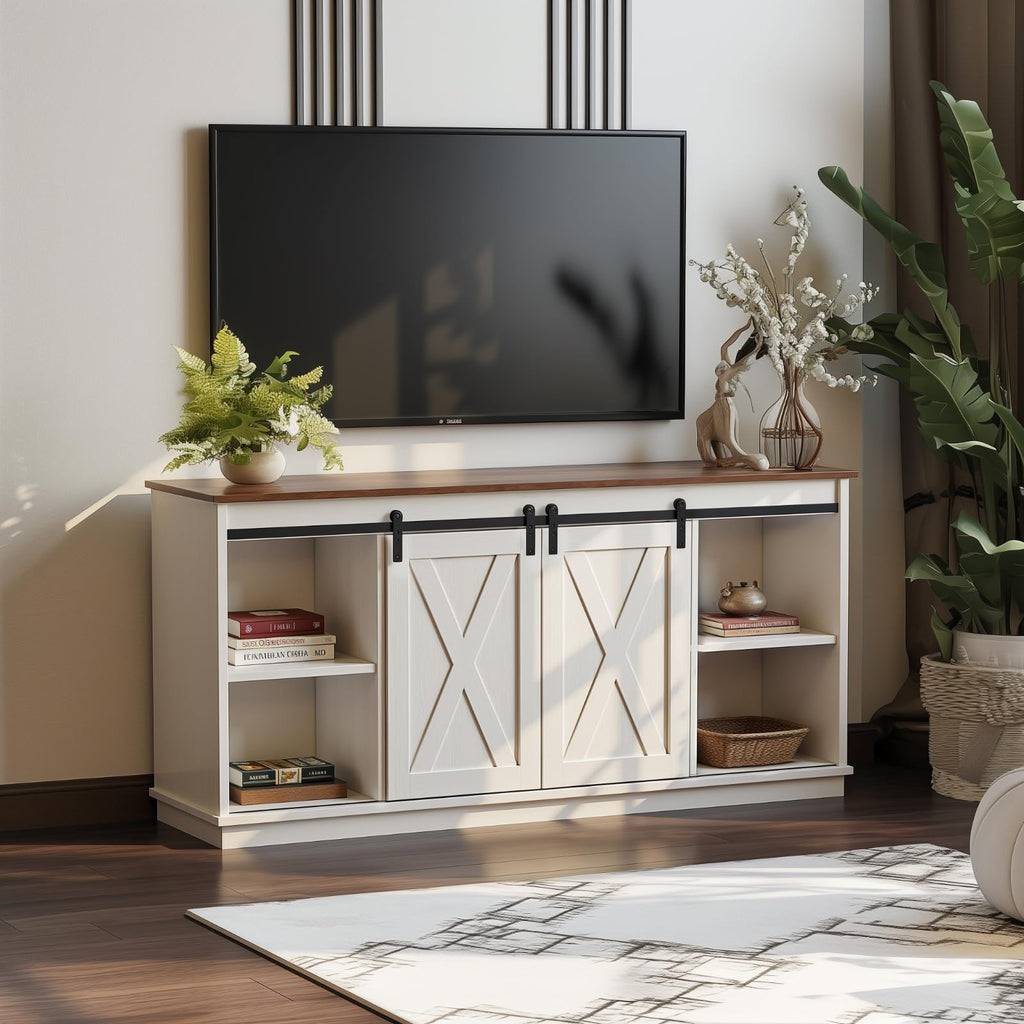 White 65 Inch Wood TV Stand X687321