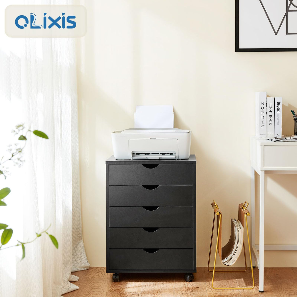 5 Drawer File Cabinet with Wheels T25447