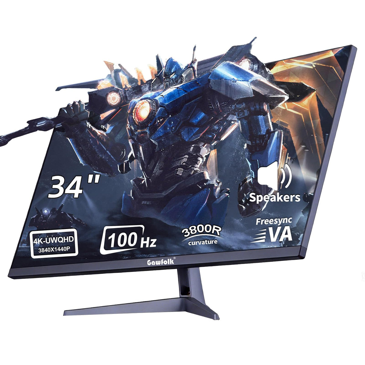 34 Inch Curved 100Hz WQHD Monitor with Speakers U214125