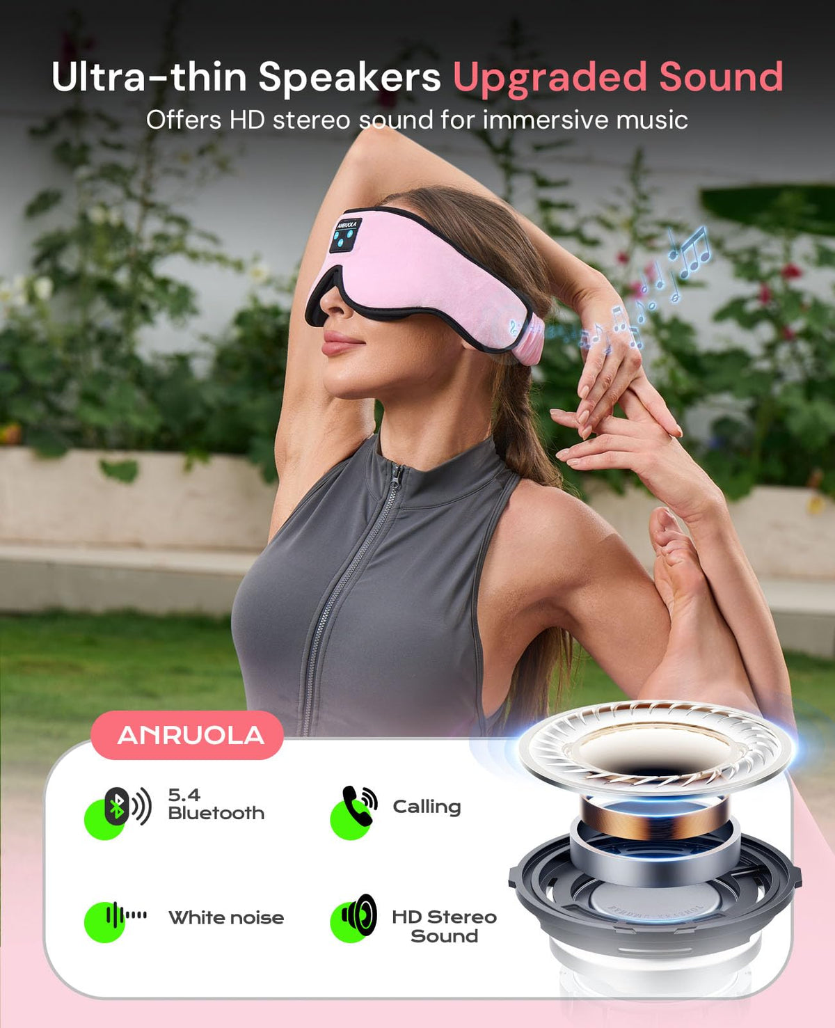 Bluetooth Sleep Mask with Wireless Headphones S487
