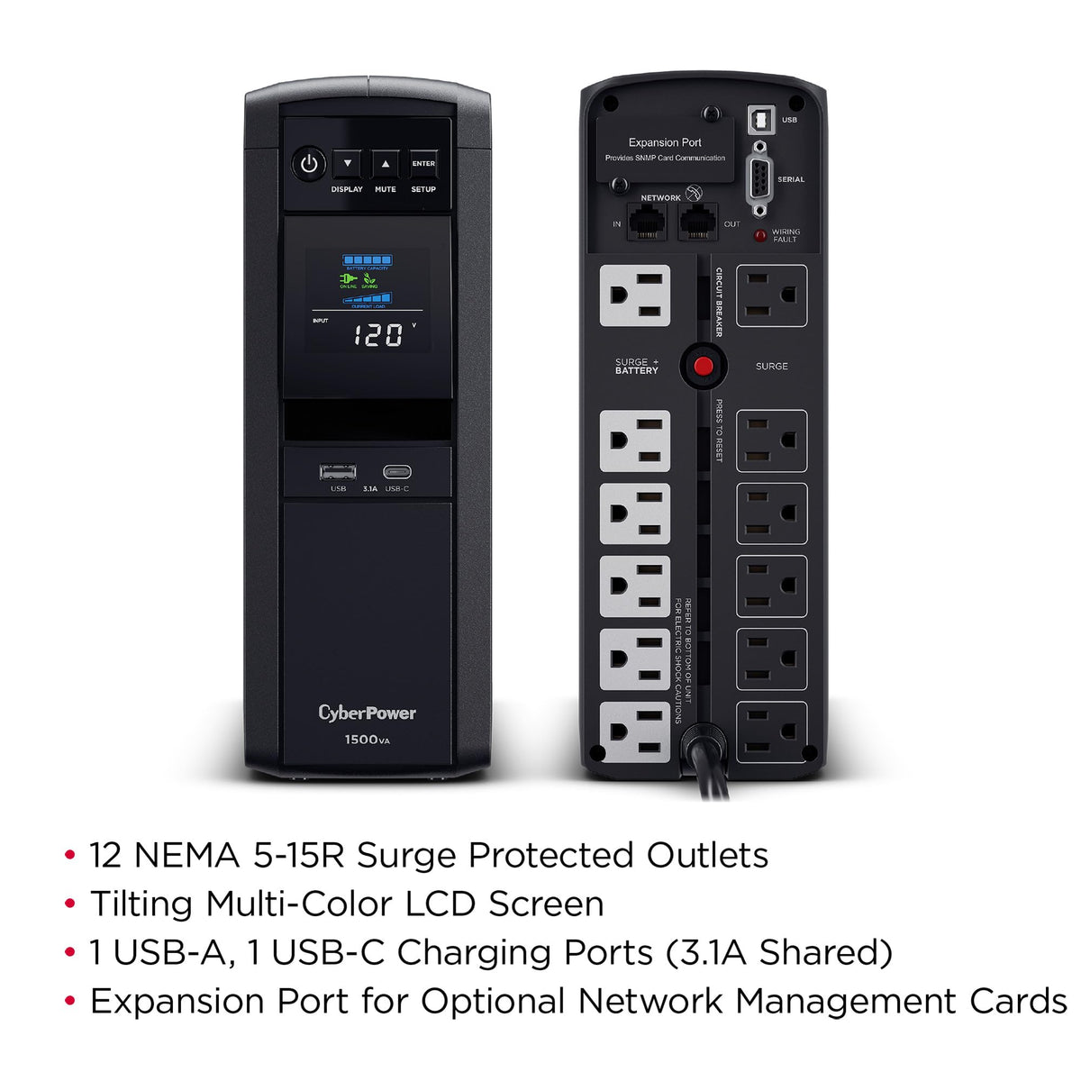 1500VA Sinewave UPS Battery Backup and Surge Protector X939814