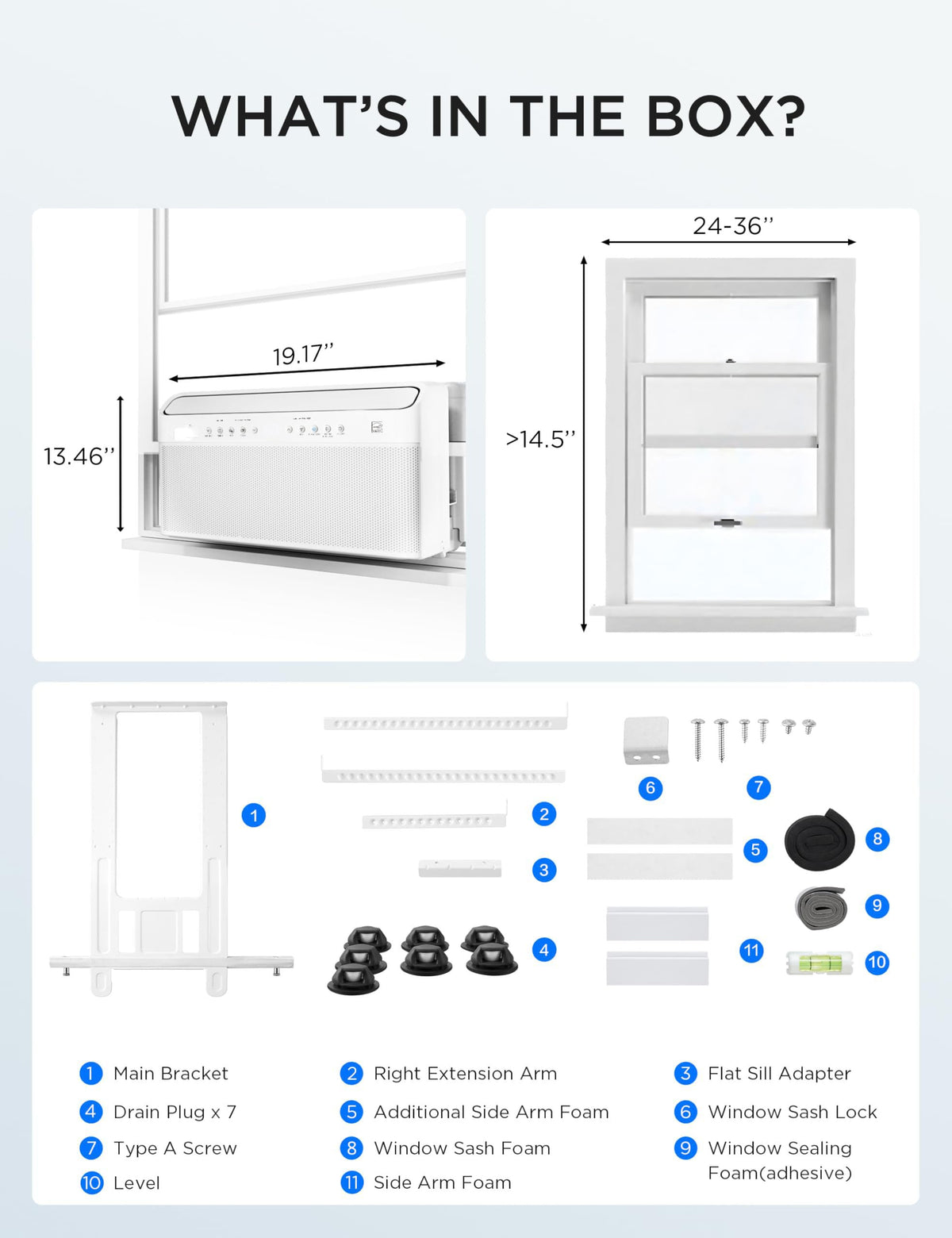 0,000 BTU U Shaped Window Air Conditioner W2187
