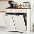 Antique White Double Tilt Out Trash Cabinet V47960