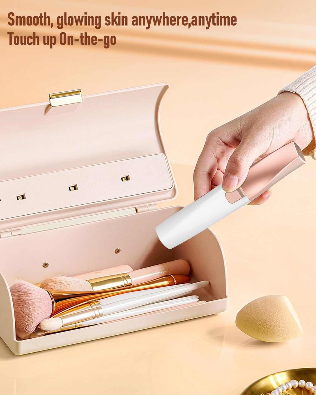 2 in 1 Rechargeable Eyebrow Trimmer Facial Hair Remover with LED Light D213
