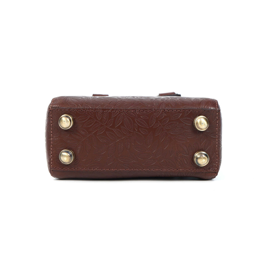 Genuine Leather Mini Tote Crossbody Bag D218805