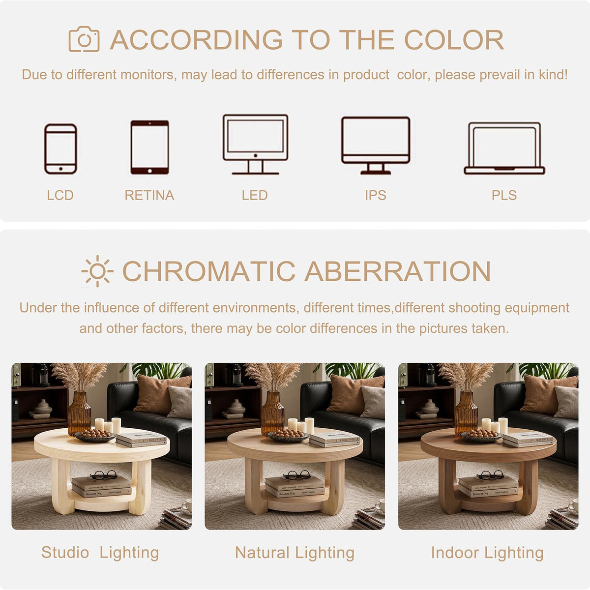 Round 2-Tier Coffee Table with Storage Z622