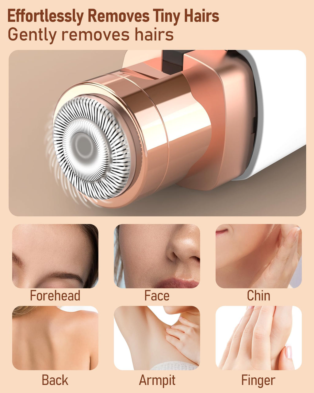 2 in 1 Rechargeable Eyebrow Trimmer Facial Hair Remover with LED Light D213