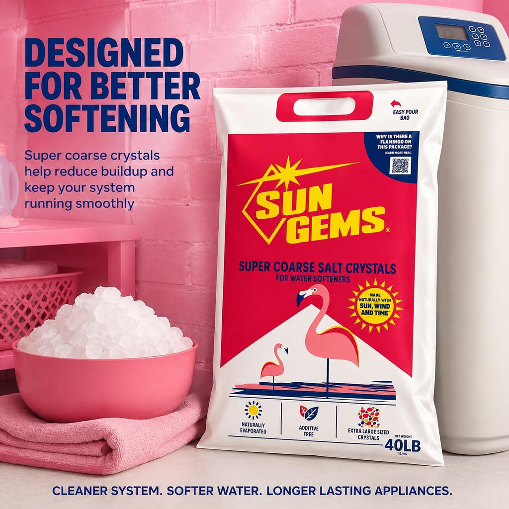 Super Coarse Water Softener Salt Crystals 40 lb 2 Pack U20610