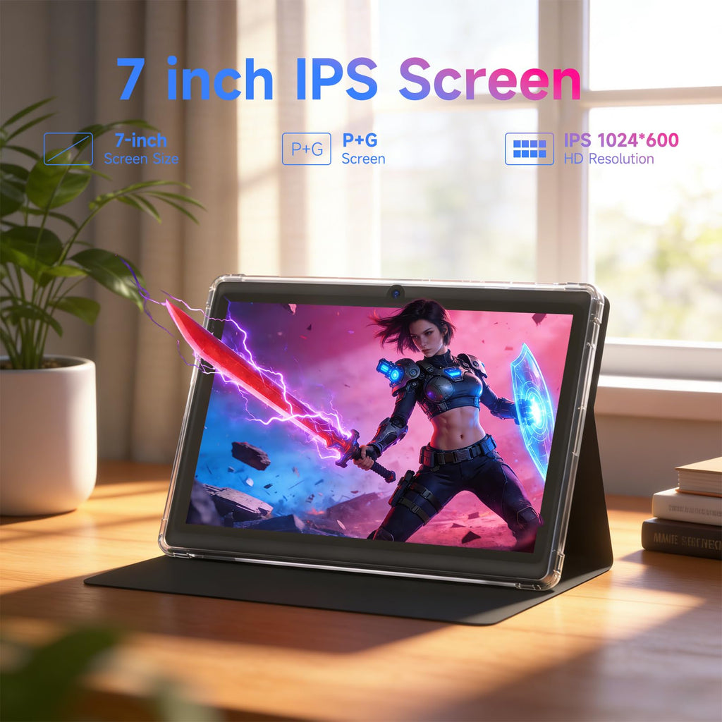 7 inch Android 14 Tablet with Protective Case D116