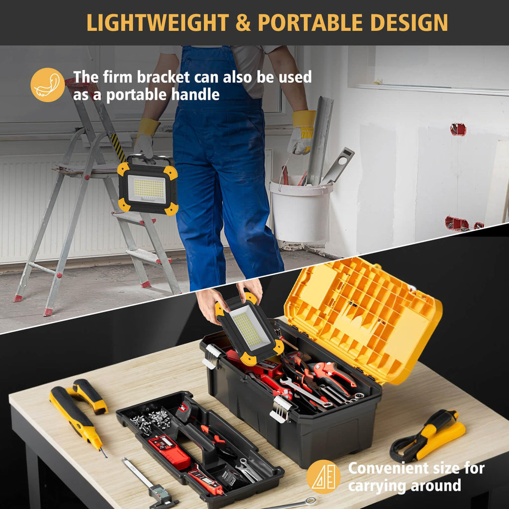 2-Pack Magnetic LED Work Lights USB Rechargeable 40W Z496