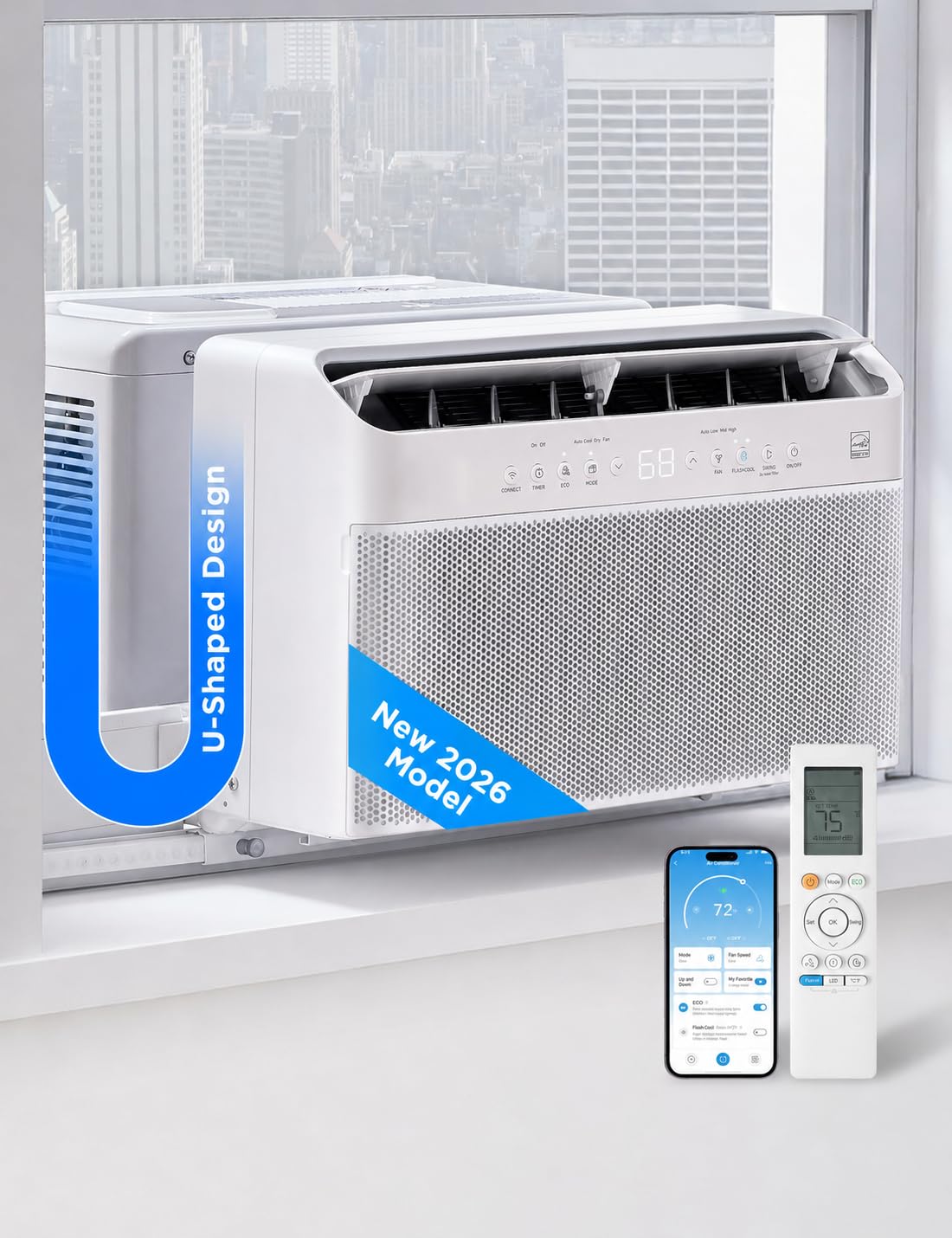 0,000 BTU U Shaped Window Air Conditioner W2187