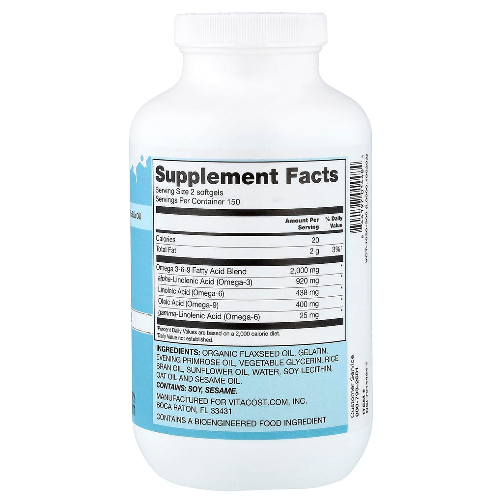 Omega 3-6-9 Oil Blend 300 Softgels 1,000 mg P92241