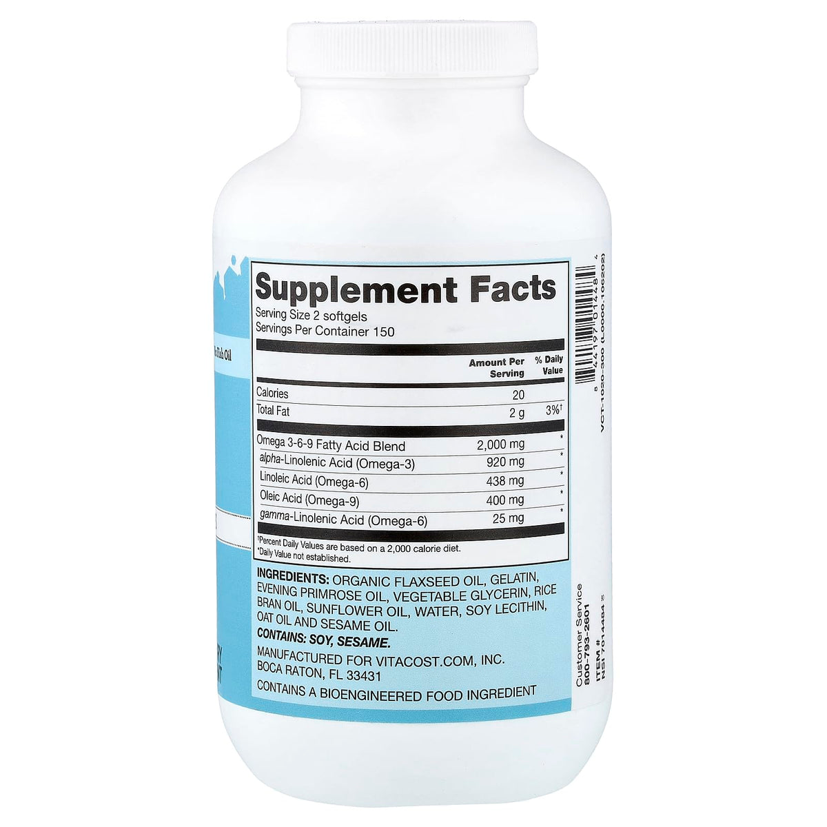 Omega 3-6-9 Oil Blend 300 Softgels 1,000 mg P92241