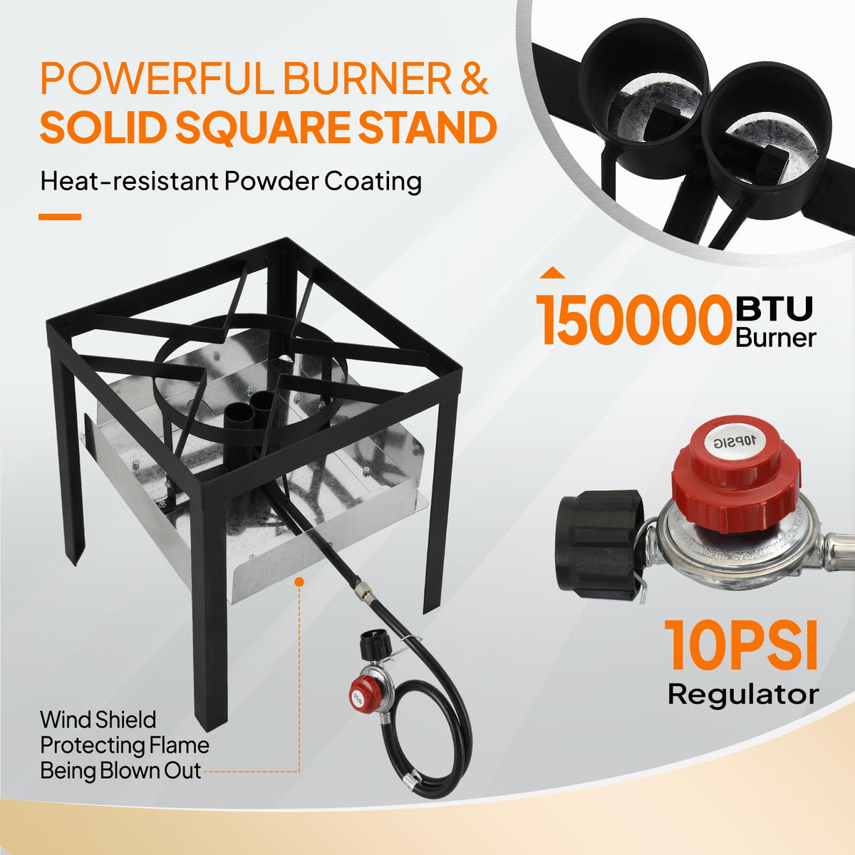 60QT Aluminum Turkey Fryer with Propane Burner J67546