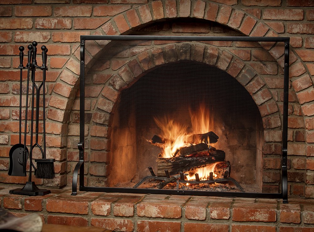Medium Wrought Iron Fireplace Screen W743770