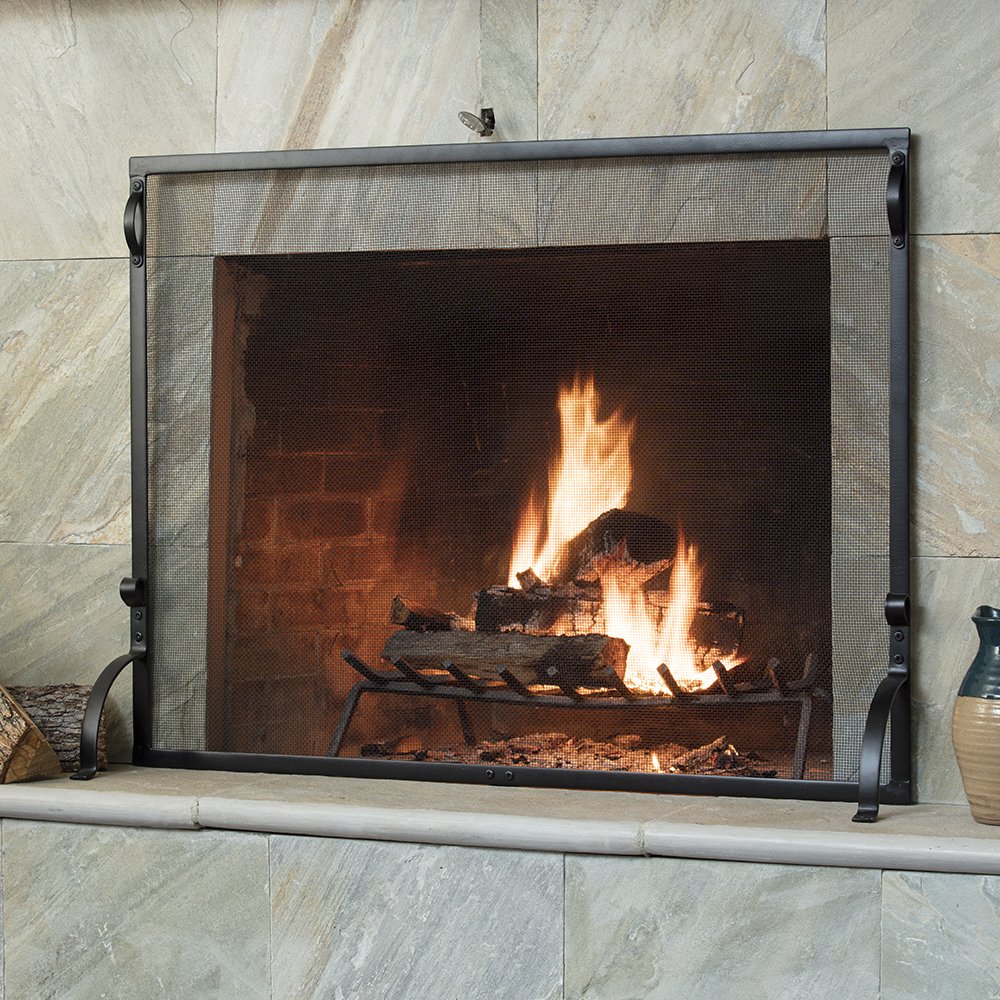 Medium Wrought Iron Fireplace Screen W743770