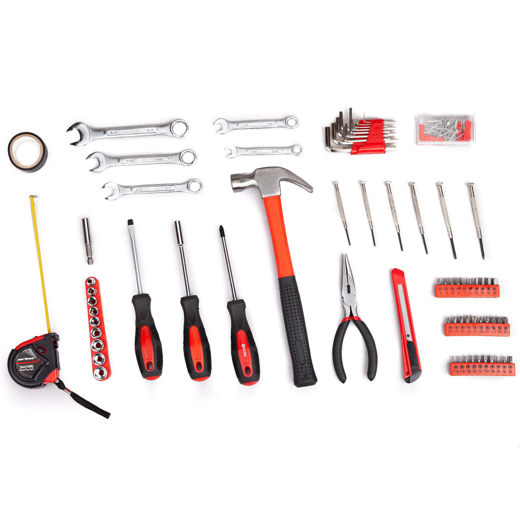 148-Piece Household Tool Set with Plastic Toolbox S30233