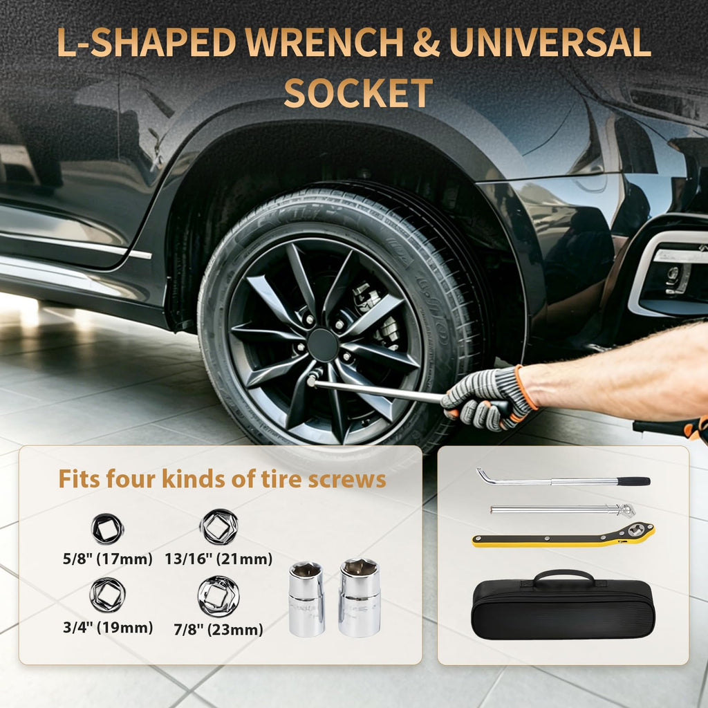 3-Ton Scissor Jack Kit with Ratchet Wrench E923472