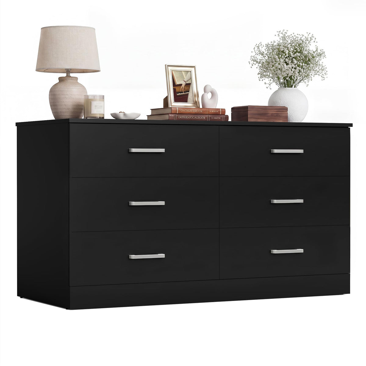 6 Drawer Dark Black Dresser A932