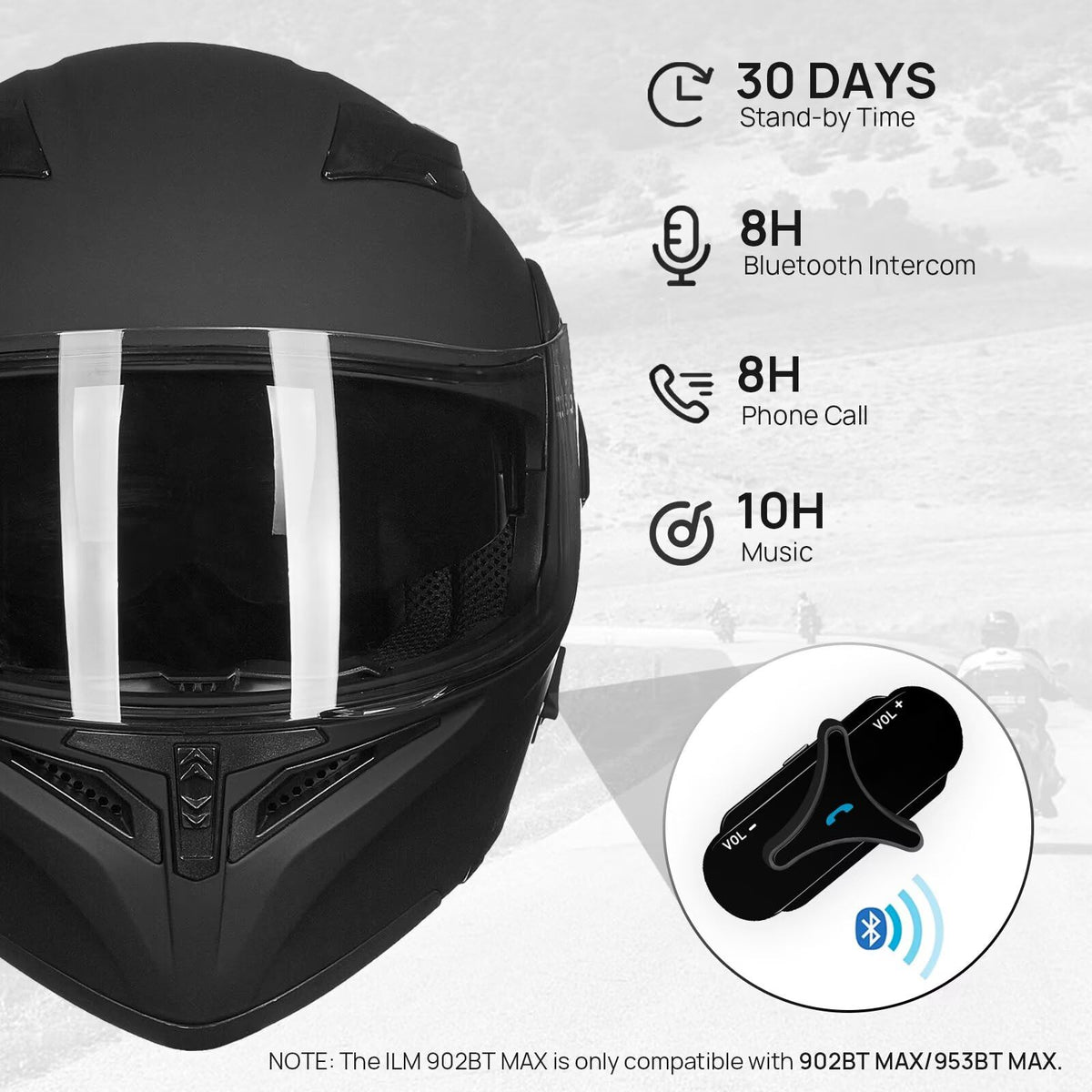 Bluetooth Modular Flip up Full Face Motorcycle Helmet V563