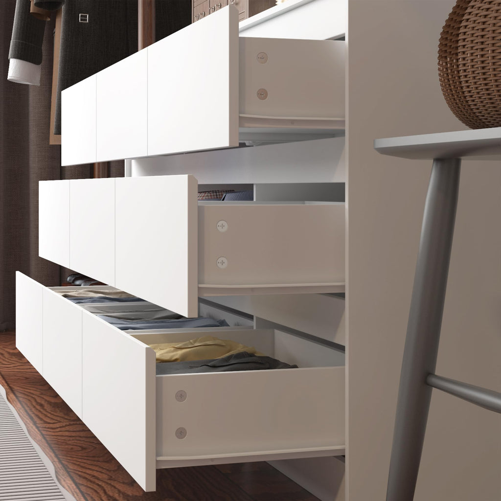 White 9 Drawer Wood Dresser K870759