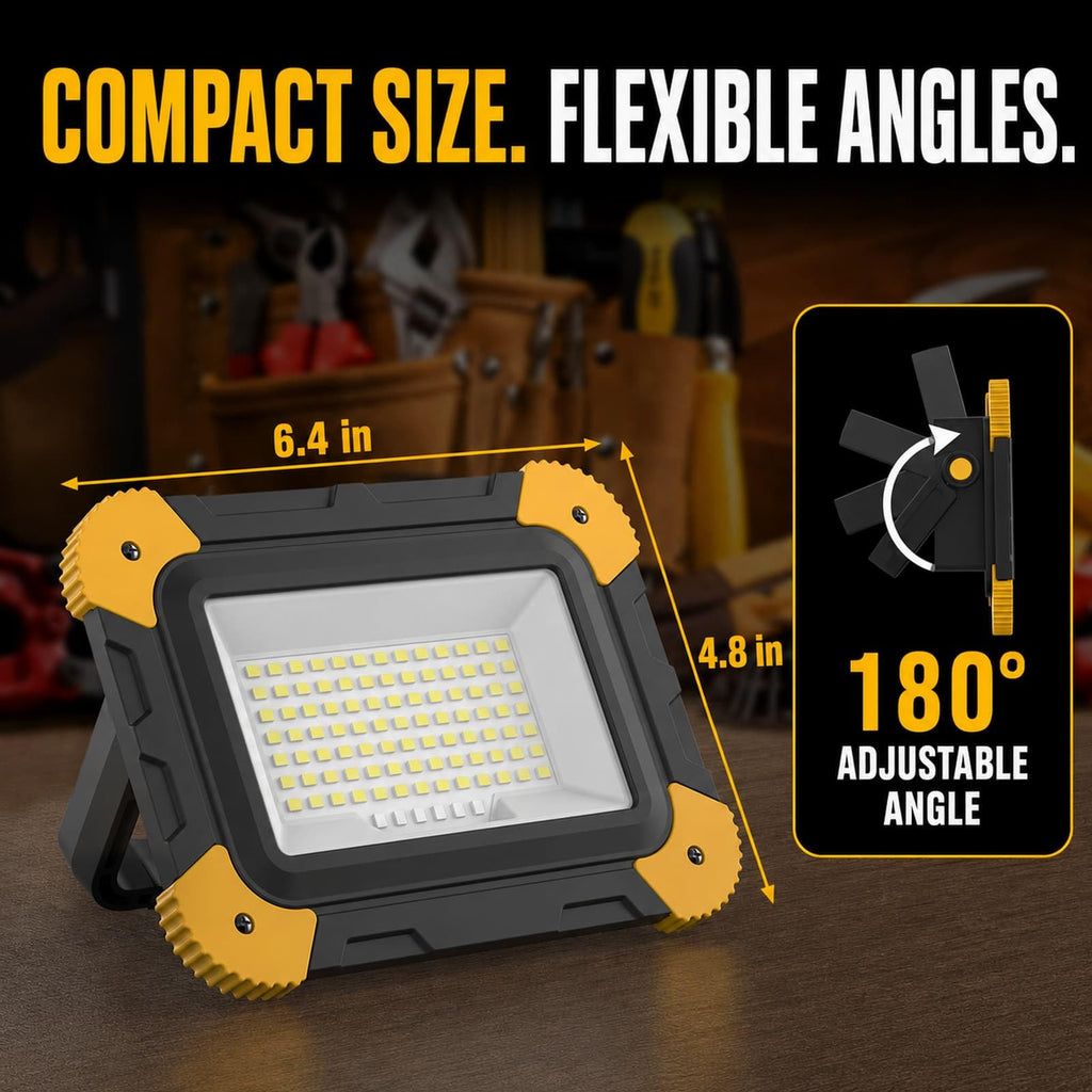 2-Pack Magnetic LED Work Lights USB Rechargeable 40W Z496
