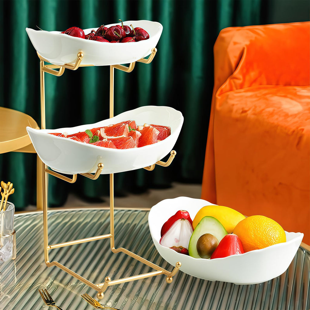 3 Tier Ceramic Fruit Basket W7536