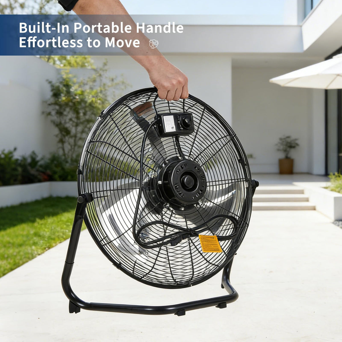 20 Inch High Velocity 3 Speeds Portable Floor Fan M266618