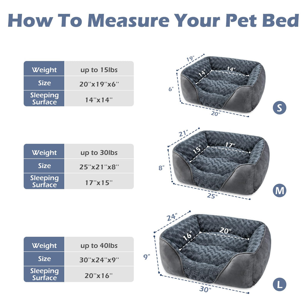 Washable Orthopedic Dog Bed with Anti-Slip Bottom K9307