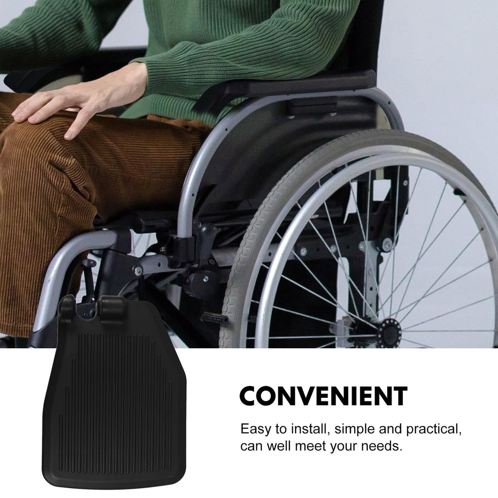 Black Plastic Wheelchair Footplates Replacement Pair A695