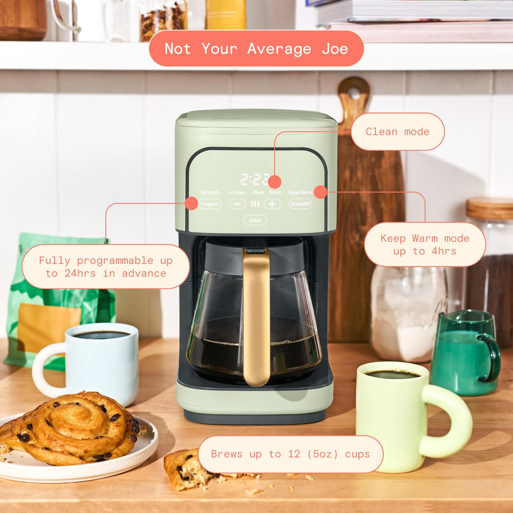 Sage Green 12-Cup Programmable Drip Coffee Maker F7959