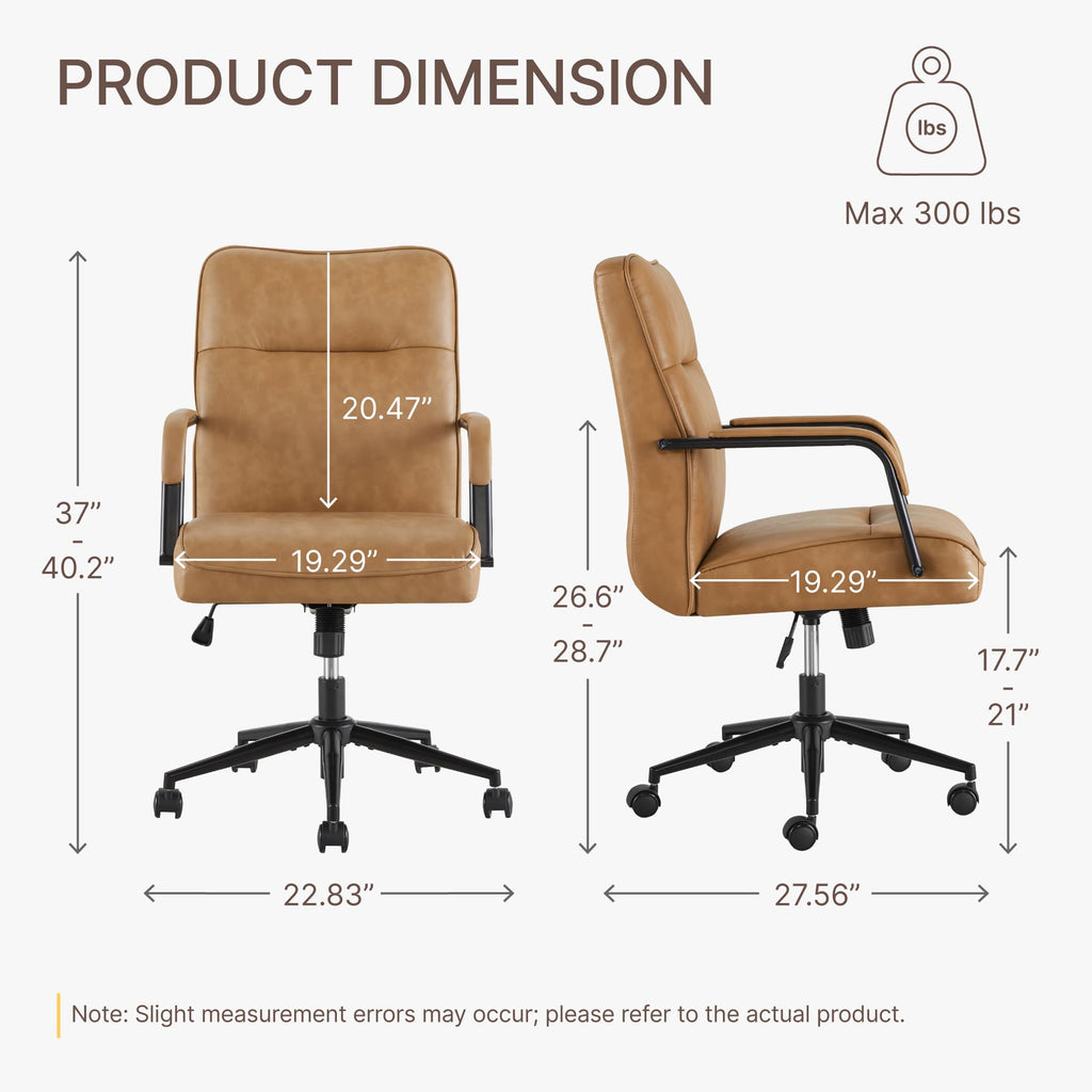 Ergonomic Faux Leather Office Chair with Lumbar Support M8581