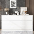 White 9 Drawer Wood Dresser K870759