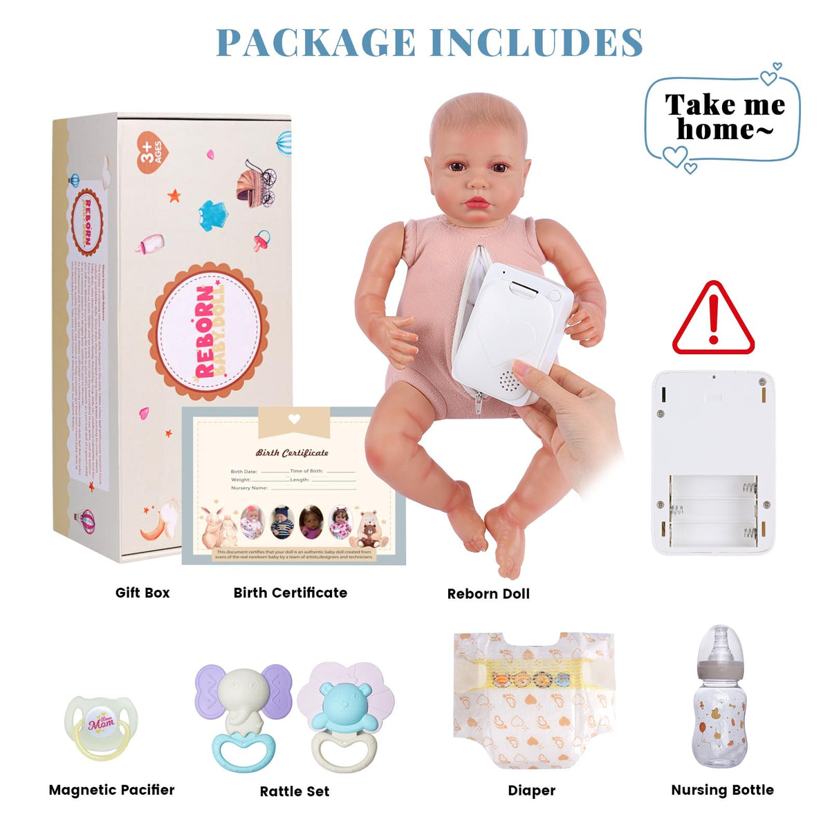 Reborn Baby Dolls with Breathing, Heartbeat, Coos & Conversation J7780