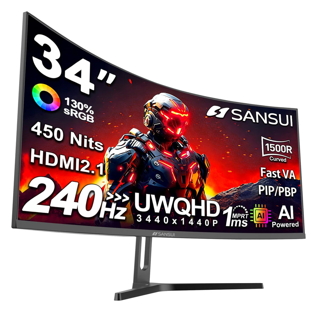 34 Inch Curved 240Hz UWQHD Gaming Monitor I572323
