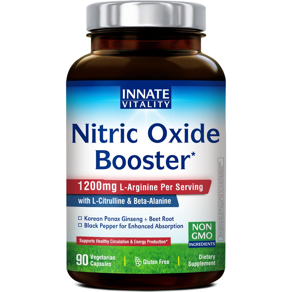90 Vegan Capsules Nitric Oxide Booster Supplement H596158