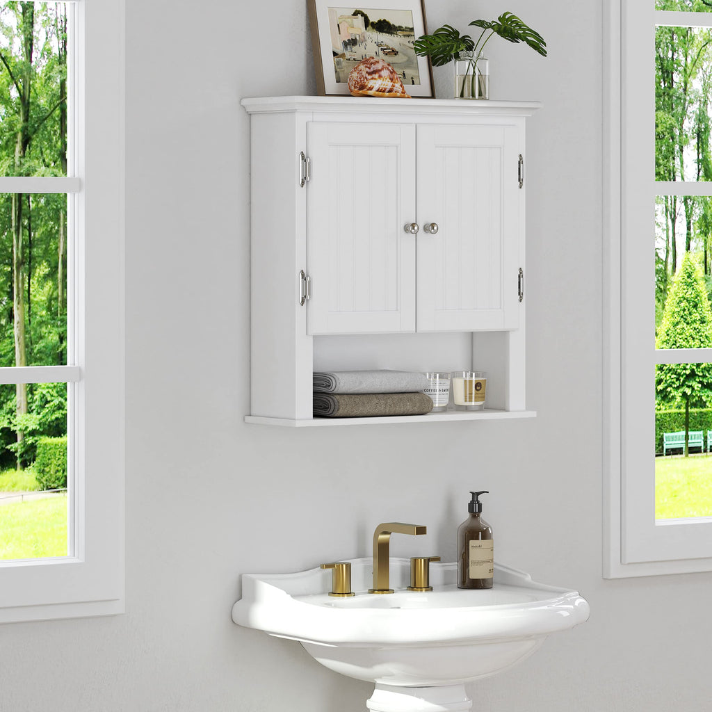 White Wall-Mounted Bathroom Cabinet T429