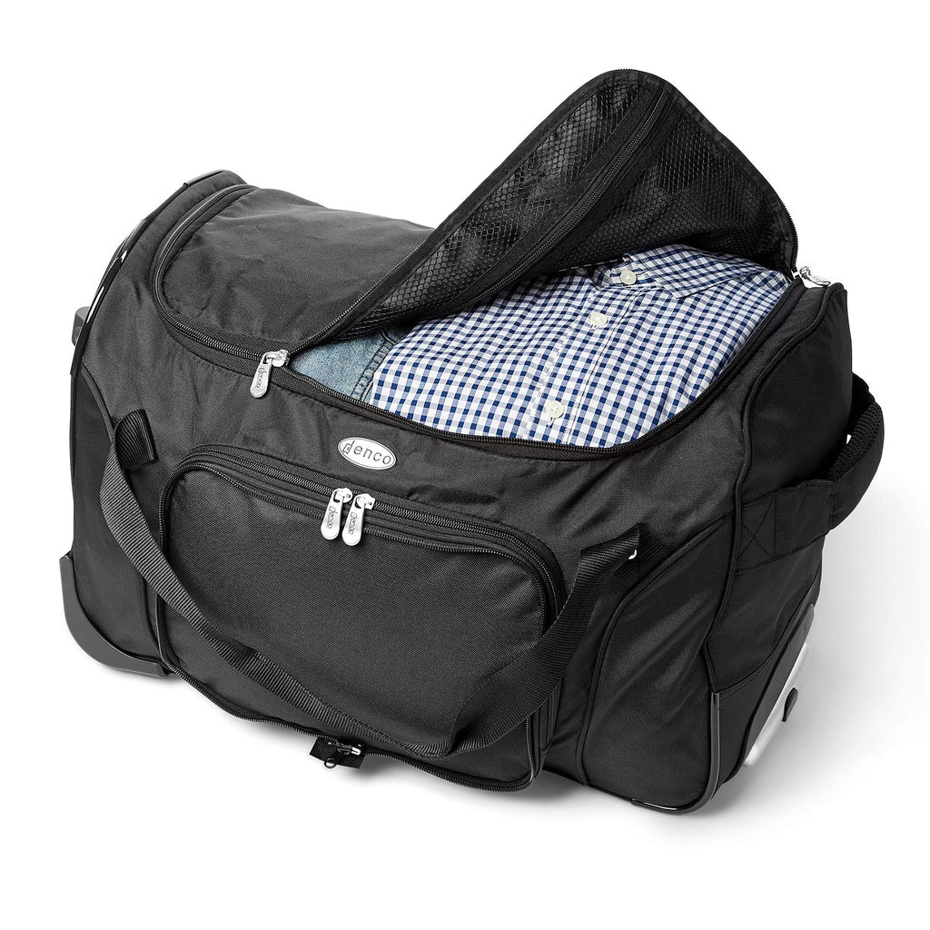 Lightweight 22-inch Wheeled Duffel Bag with Telescopic Handle W952