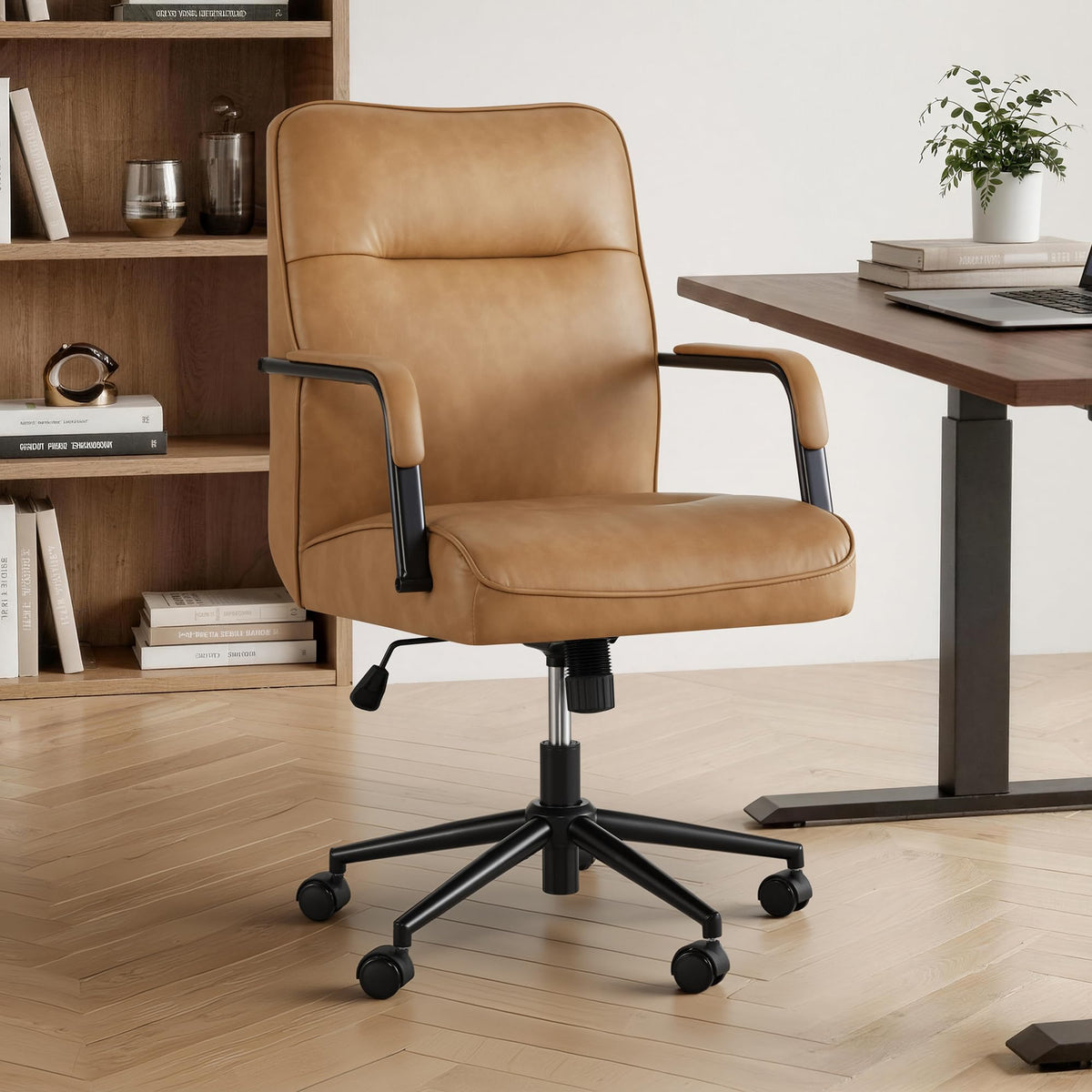 Ergonomic Faux Leather Office Chair with Lumbar Support M8581