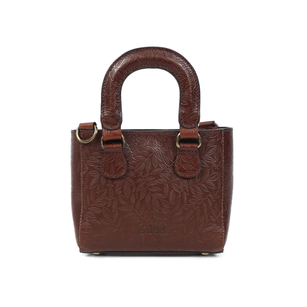 Genuine Leather Mini Tote Crossbody Bag D218805