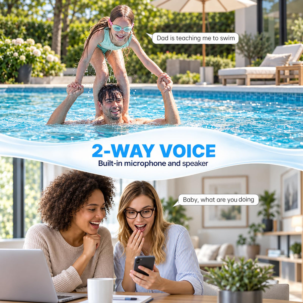 2K Light Bulb Security Camera 5G&2.4G WiFi 360° 2 Pack V6757