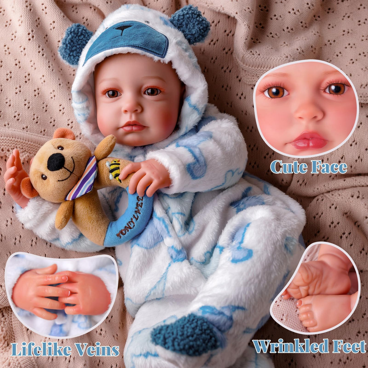 Reborn Baby Dolls with Breathing, Heartbeat, Coos & Conversation J7780