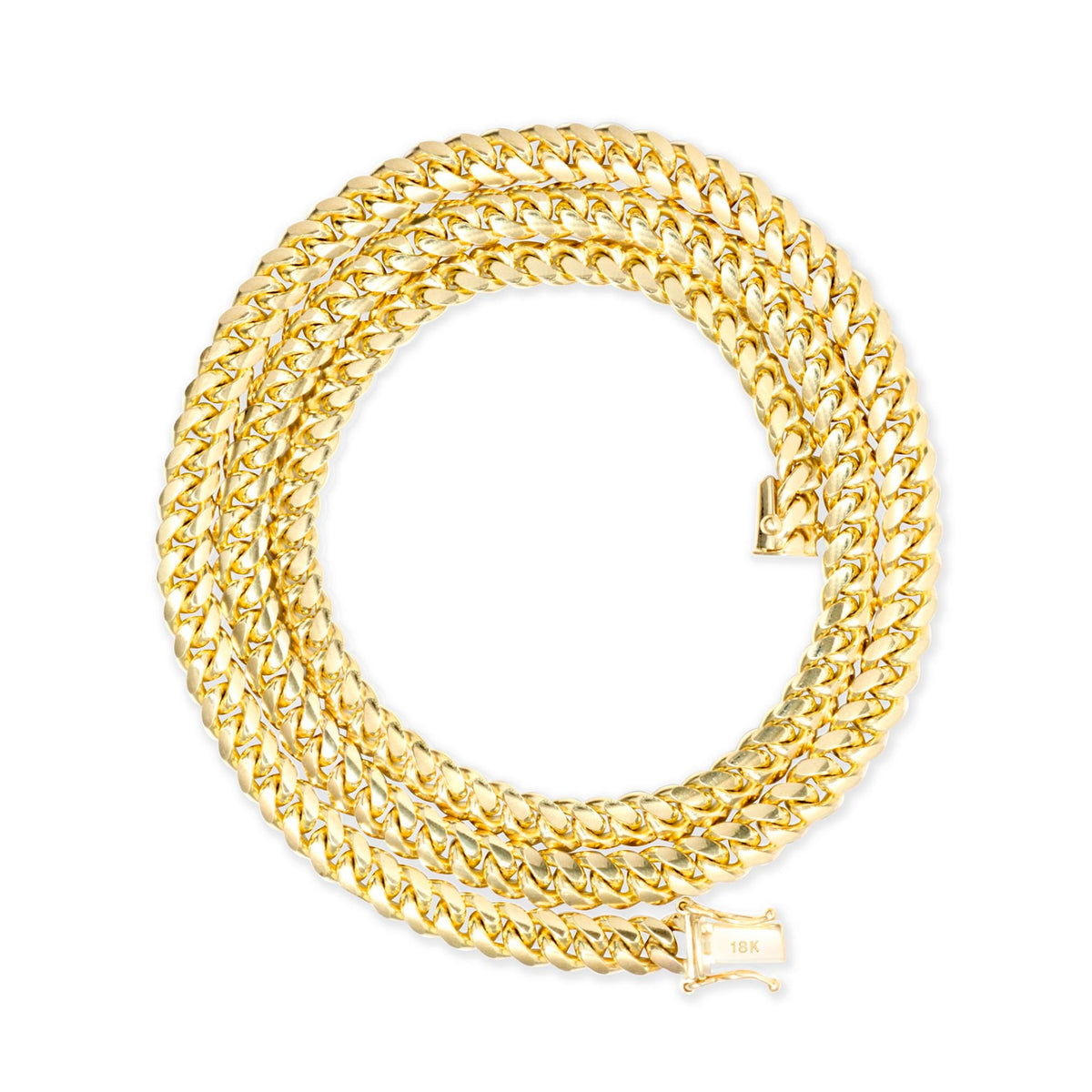 18k Yellow Gold Cuban Link Chain Necklace O147796
