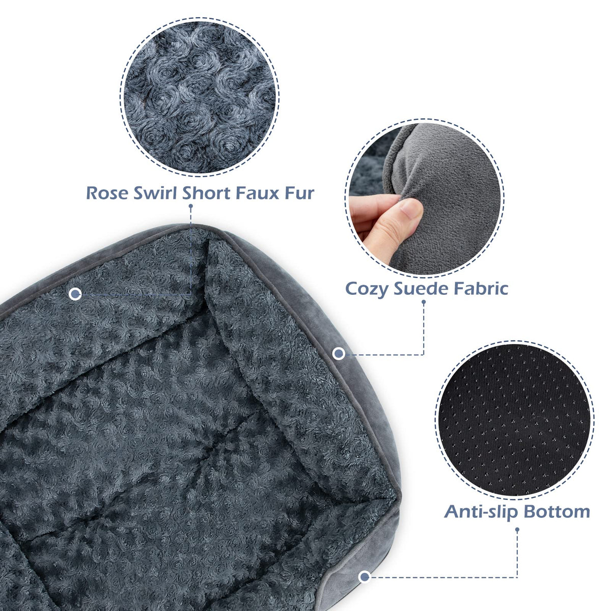 Washable Orthopedic Dog Bed with Anti-Slip Bottom K9307