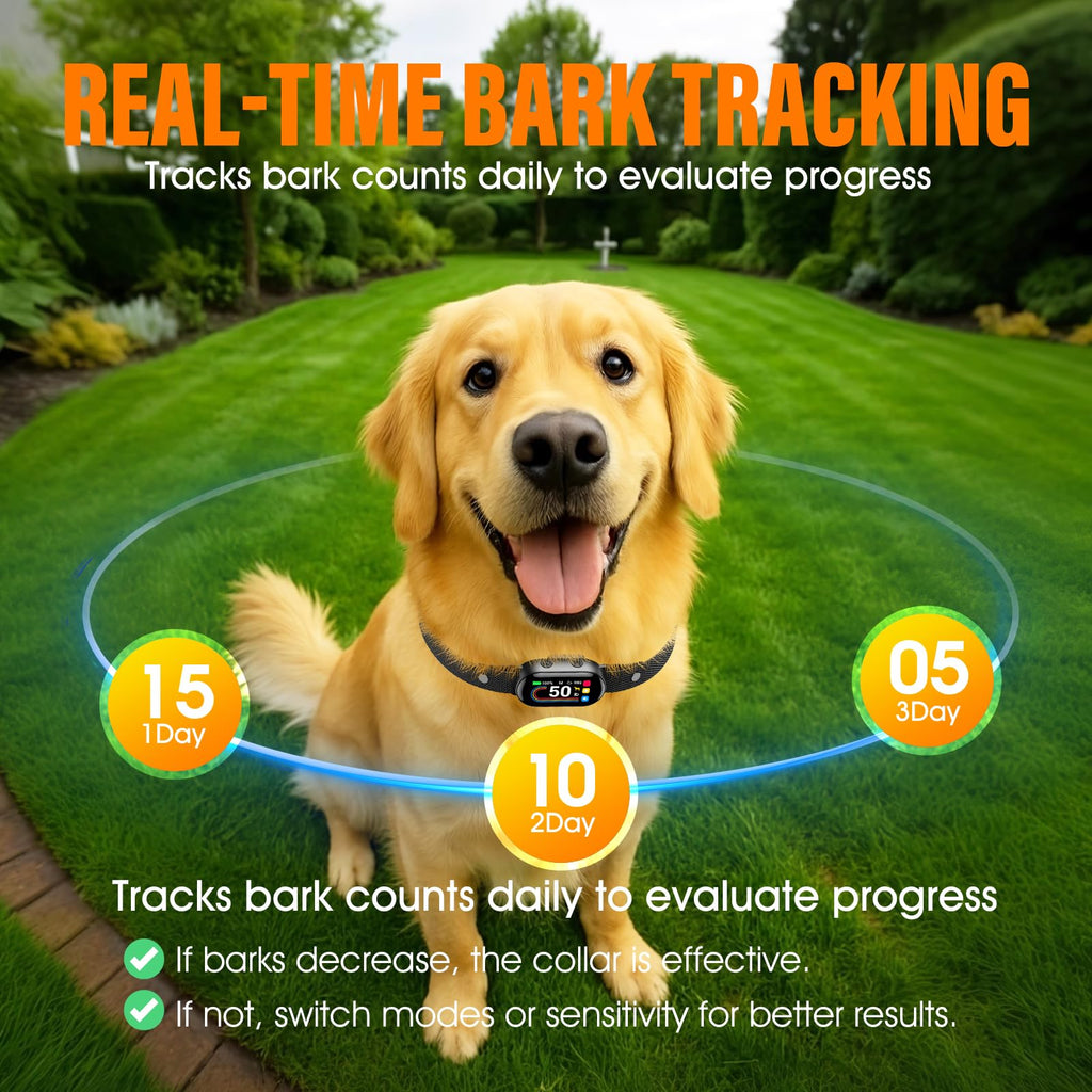 Rechargeable Smart Dog Bark Collar 4 Modes 8 Levels V590962