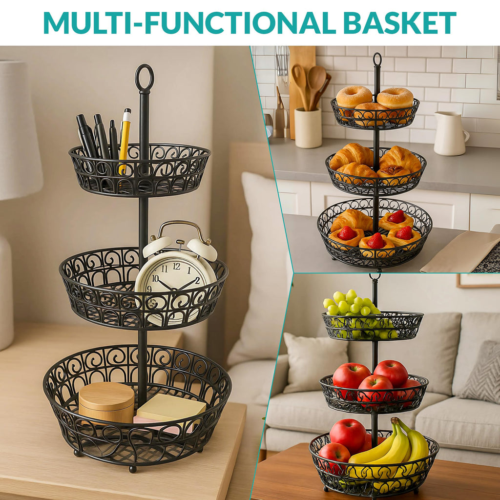 3-Tier Metal Fruit Basket M934440