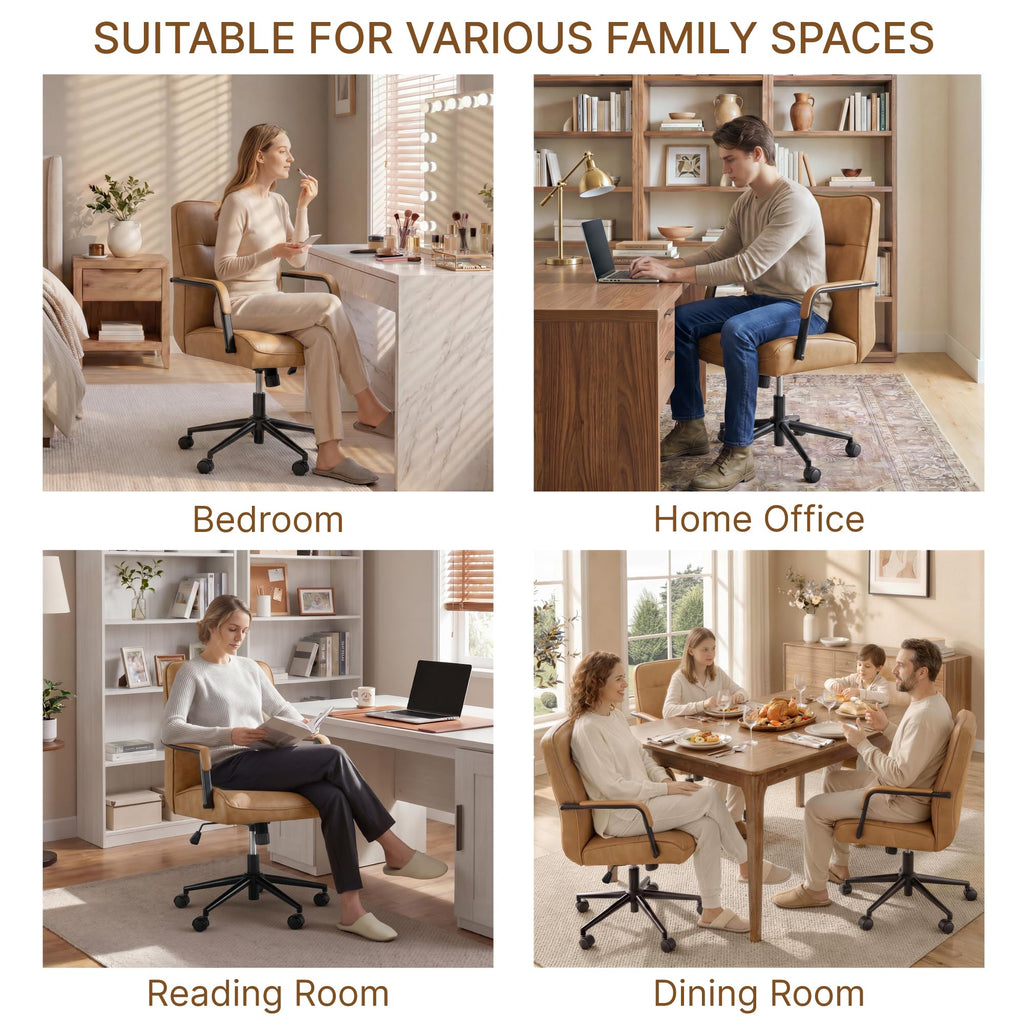 Ergonomic Faux Leather Office Chair with Lumbar Support M8581