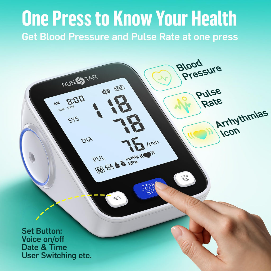 Upper Arm Blood Pressure Monitor with Wide Range Cuff I640617