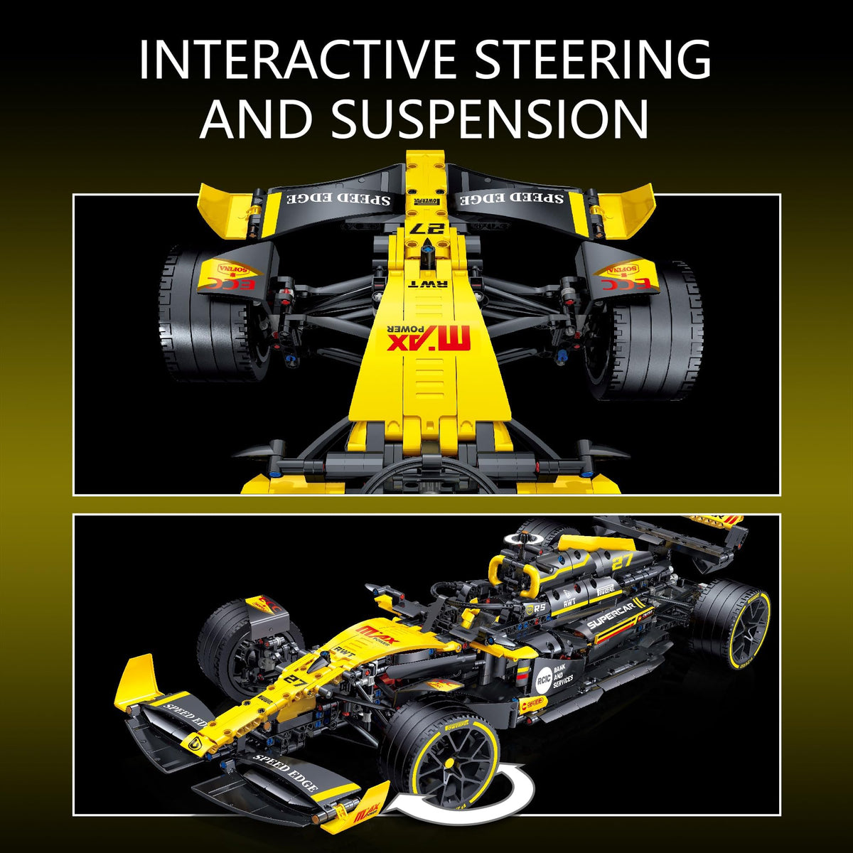 1:8 Scale 1650+ PCS Racing Car Building Kit K6826